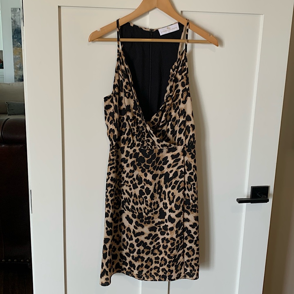 NWT Amanda Uprichard leopard mini dress